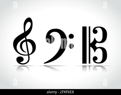 Vector illustration of musical symbol design icons Stock Vector