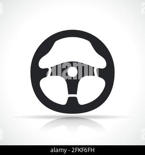 Vector illustration of racing steering wheel icon Stock Vector