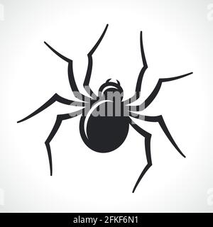 spider black icon isolated vector illustration design Stock Vector