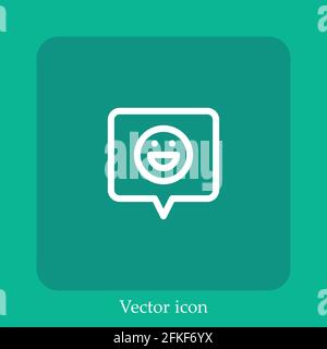 motivational speech vector icon linear icon.Line with Editable stroke Stock Vector