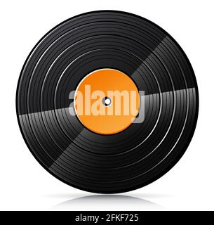 Vector illustration of vinyl record isolated design Stock Vector