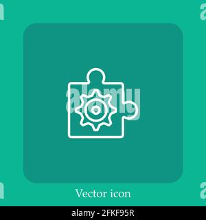 problems vector icon linear icon.Line with Editable stroke Stock Vector