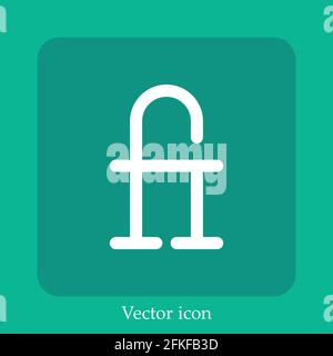 ligature vector icon linear icon.Line with Editable stroke Stock Vector