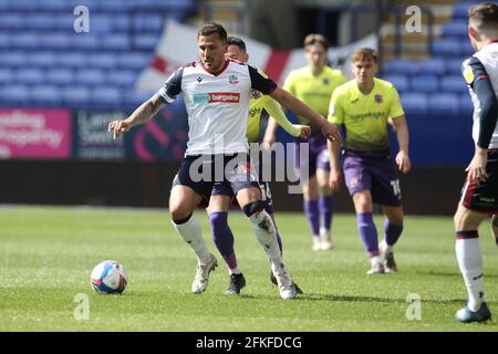 Bolton, UK. 01st May, 2021. Antoni Sarcevic of Bolton Wanderers during the Sky Bet League 2 behind closed doors match between Bolton Wanderers and Exeter City at the Reebok Stadium, Bolton, England on 1 May 2021. Photo by Dave Peters/PRiME Media Images. Credit: PRiME Media Images/Alamy Live News Stock Photo