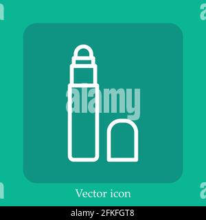 concealer vector icon linear icon.Line with Editable stroke Stock Vector