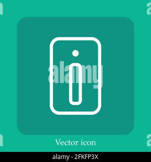 mac pro vector icon linear icon.Line with Editable stroke Stock Vector