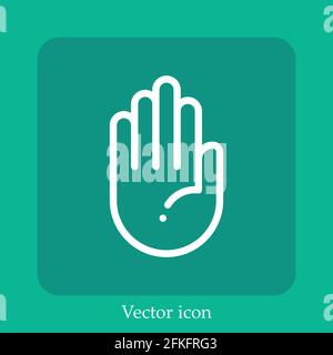 right to objection vector icon linear icon.Line with Editable stroke Stock Vector