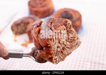 Traditional Portuguese  folar cake made around easter season. Stock Photo