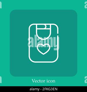 bib vector icon linear icon.Line with Editable stroke Stock Vector