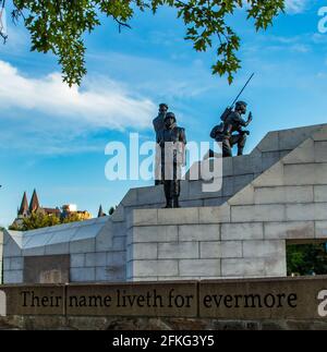 Reconciliation: a peacekeeping monument in Canada - 'Their name liveth evermore' Stock Photo