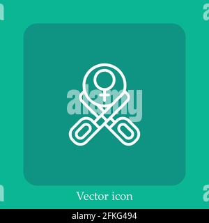 spay vector icon linear icon.Line with Editable stroke Stock Vector