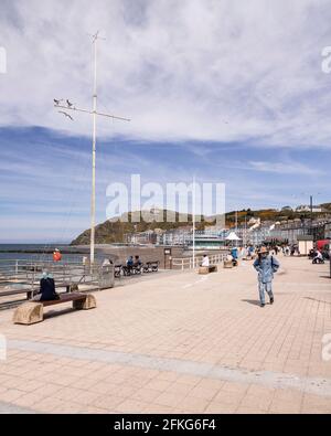 Aberystwyth promenade, Ceredigion, Wales Stock Photo