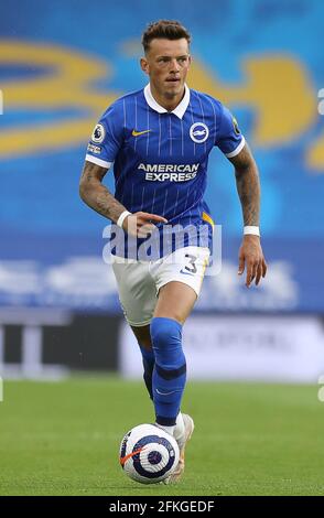 Brighton and Hove, England, 1st May 2021. Ben White of Brighton during the Premier League match at the AMEX Stadium, Brighton and Hove. Picture credit should read: Paul Terry / Sportimage Credit: Sportimage/Alamy Live News Stock Photo