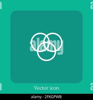 color filters vector icon linear icon.Line with Editable stroke Stock Vector