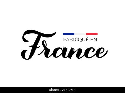 Modern made in france label french sticker Vector Image