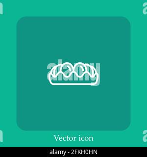 eggs vector icon linear icon.Line with Editable stroke Stock Vector