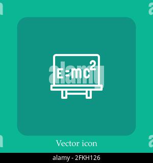einstein vector icon linear icon.Line with Editable stroke Stock Vector
