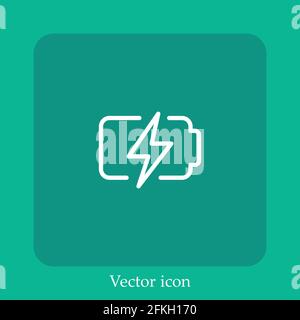 lighting vector icon linear icon.Line with Editable stroke Stock Vector