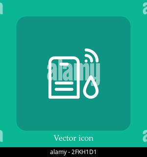 humidifier vector icon linear icon.Line with Editable stroke Stock Vector