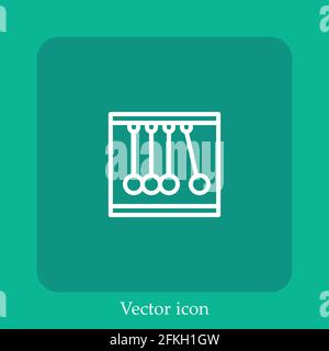 newton vector icon linear icon.Line with Editable stroke Stock Vector