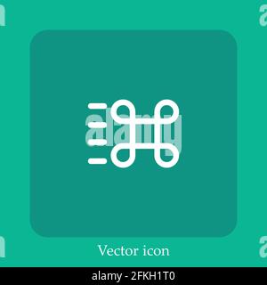 command vector icon linear icon.Line with Editable stroke Stock Vector