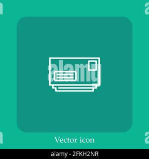 letters vector icon linear icon.Line with Editable stroke Stock Vector