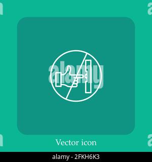dont touch vector icon linear icon.Line with Editable stroke Stock Vector