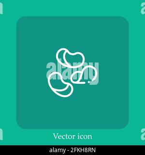 potato chips vector icon linear icon.Line with Editable stroke Stock Vector