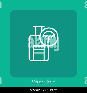 baggage insurance vector icon linear icon.Line with Editable stroke Stock Vector