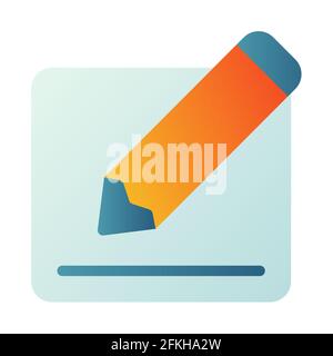 write pen form field single isolated icon with dash or dashed line ...