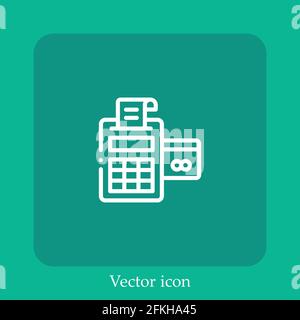 EDC vector icon linear icon.Line with Editable stroke Stock Vector