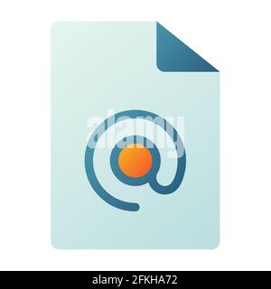 document attachment email file single isolated icon with flat style ...