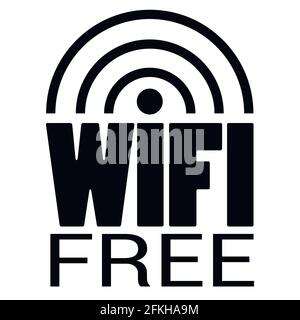 Sign free wifi Stock Vector