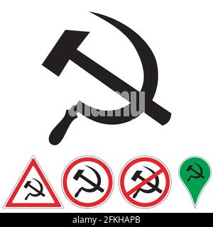hammer and sickle Stock Vector