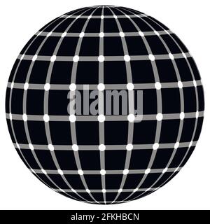 globe effect illusion Stock Vector