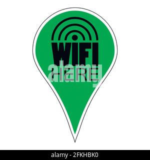 Map pin pointer with wi fi symbol - Wifi Pointer 2fkhbk0 