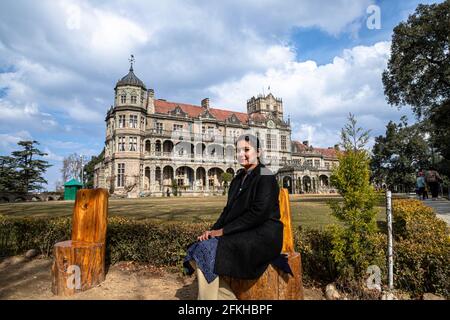 portrait of a female at indian institute of advance studies in shimla.it is recharge based institution in shimla,himachal pradesh. Stock Photo