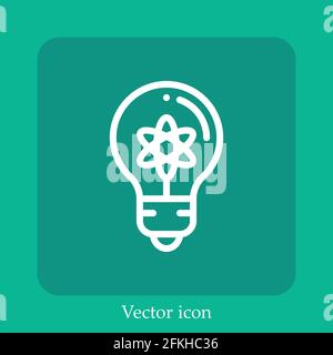 light bulb vector icon linear icon.Line with Editable stroke Stock Vector