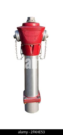 Red isolated hydrant from germany Stock Photo