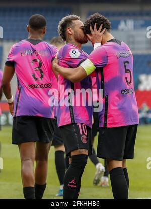 PSG - OGC Nice PSG Captain Marquinhos during the match of the 16th day of  Ligue 1, between Paris Saint-Germain and OGC Nice, at the Parc des Princes  Stock Photo - Alamy