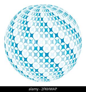 ball with diagonal swirl Stock Vector