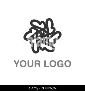 Black Abstract Logo Vector Design Art EPS10 Stock Vector