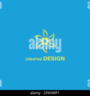 Simple Abstract Logo Isolated on Black Vector Art EPS10 Stock Vector