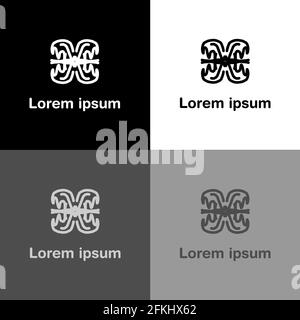 Abstract Simple Vector Logo Design Set Collection Art Stock Vector