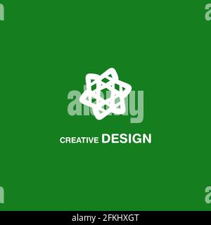 Creative White Abstract Logo Design Vector Art EPS10 Stock Vector