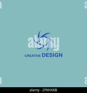 Creative Spiral Abstract Logo Design Vector Art EPS10 Stock Vector