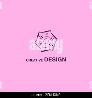 Unique Flower Abstract Creative Logo Vector Design EPS10 Stock Vector