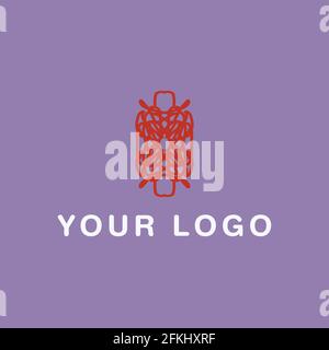 Simple Complicated Hand Drawn Logo Design Vector Art EPS10 Stock Vector