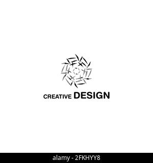 Elegant Line Art Creative Logo Design Vector EPS10 Stock Vector