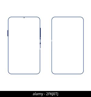 Android tuch screen mobile phone vector design. Stock Vector
